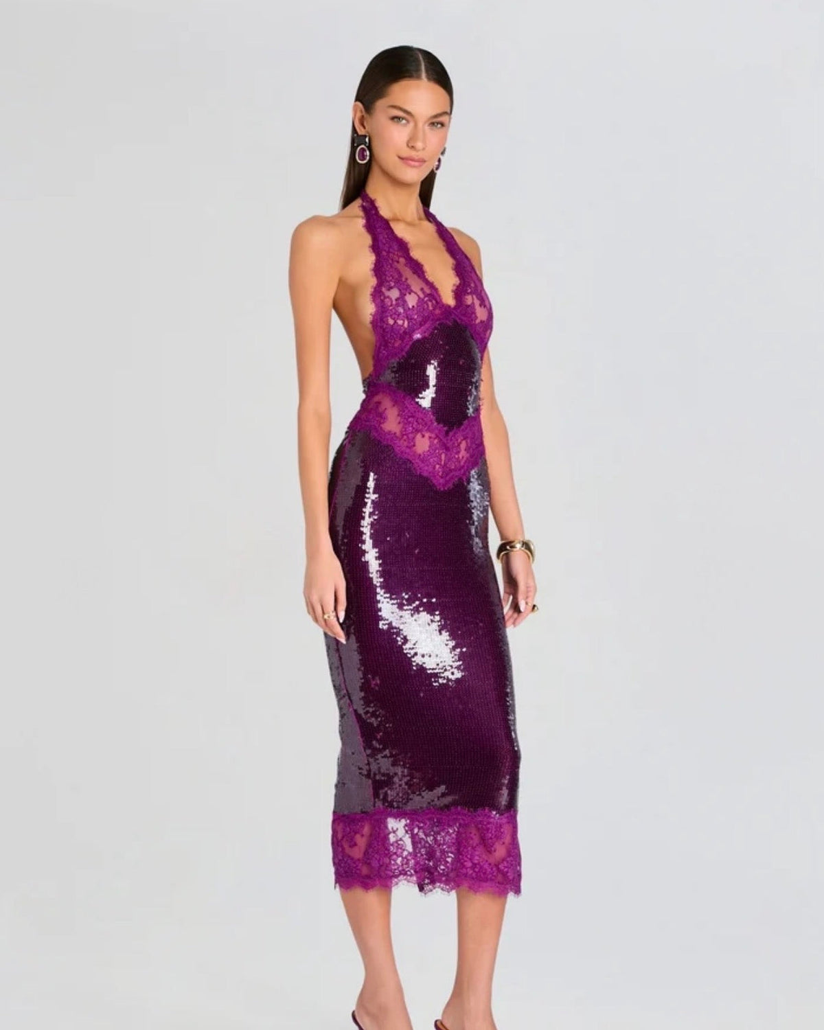 COMING SOON Available for Pre Bookings - RETROFETE - VICKY SEQUIN LACE DRESS | RRP: $1450